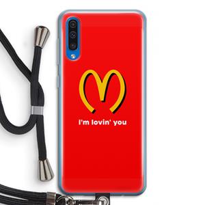 CaseCompany I'm lovin' you: Samsung Galaxy A50 Transparant Hoesje met koord