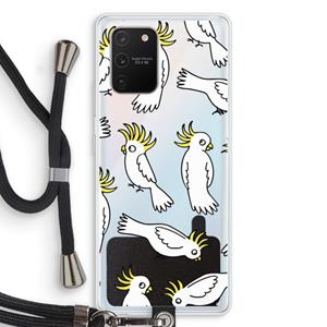 CaseCompany Papegaai: Samsung Galaxy S10 Lite Transparant Hoesje met koord
