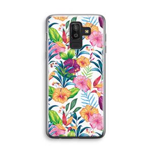 CaseCompany Tropisch 2: Samsung Galaxy J8 (2018) Transparant Hoesje