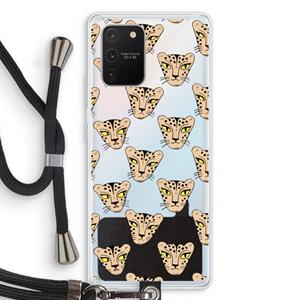 CaseCompany Tijger: Samsung Galaxy S10 Lite Transparant Hoesje met koord