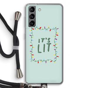 CaseCompany It's Lit: Samsung Galaxy S21 Transparant Hoesje met koord