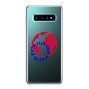 CaseCompany Run The World: Samsung Galaxy S10 Plus Transparant Hoesje