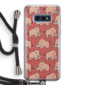 CaseCompany Mammoet: Samsung Galaxy S10e Transparant Hoesje met koord
