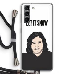 CaseCompany Let It Snow: Samsung Galaxy S21 Transparant Hoesje met koord