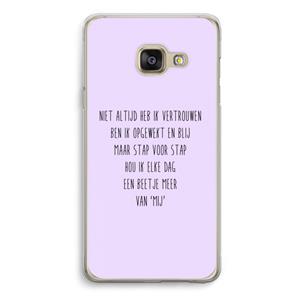 CaseCompany Zelfvertrouwen: Samsung A3 (2017) Transparant Hoesje
