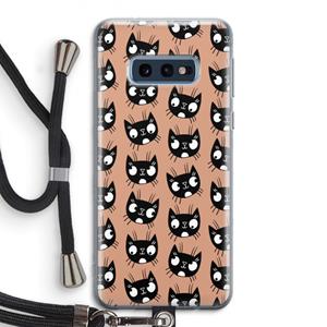 CaseCompany Kat: Samsung Galaxy S10e Transparant Hoesje met koord