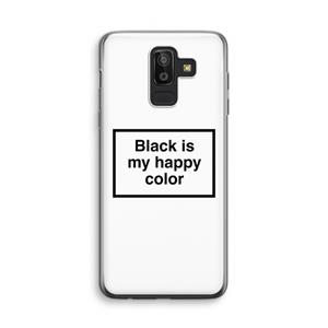CaseCompany Black is my happy color: Samsung Galaxy J8 (2018) Transparant Hoesje