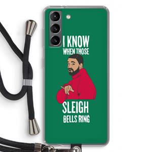 CaseCompany Sleigh Bells Ring: Samsung Galaxy S21 Transparant Hoesje met koord