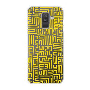 CaseCompany Majorelle Blue Print: Samsung Galaxy A6 Plus (2018) Transparant Hoesje