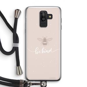 CaseCompany Be(e) kind: Samsung Galaxy J8 (2018) Transparant Hoesje met koord