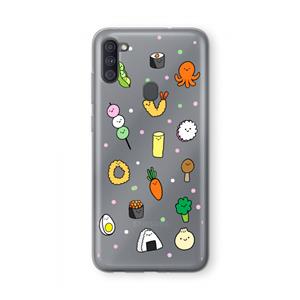 CaseCompany Happy bento friends: Samsung Galaxy A11 Transparant Hoesje