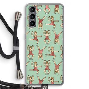 CaseCompany Gymboys: Samsung Galaxy S21 Transparant Hoesje met koord