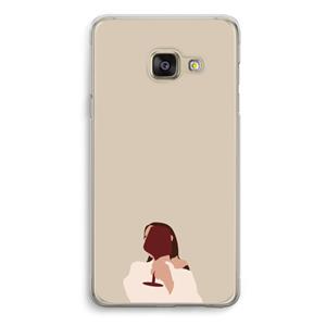 CaseCompany I drink wine: Samsung A3 (2017) Transparant Hoesje