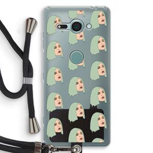 CaseCompany King Kylie: Sony Xperia XZ2 Compact Transparant Hoesje met koord