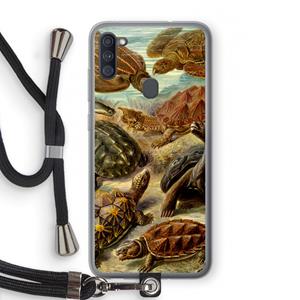 CaseCompany Haeckel Chelonia: Samsung Galaxy A11 Transparant Hoesje met koord