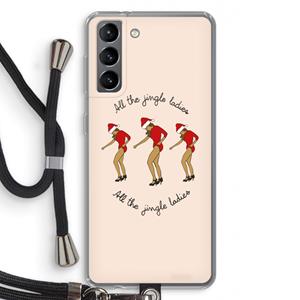 CaseCompany Jingle Ladies: Samsung Galaxy S21 Transparant Hoesje met koord