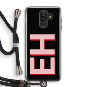 CaseCompany Monogram: Samsung Galaxy J8 (2018) Transparant Hoesje met koord
