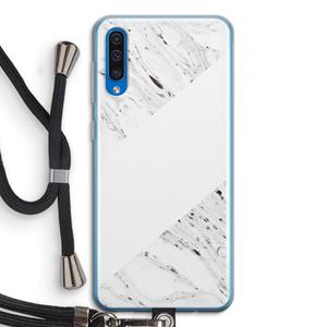 CaseCompany Biggest stripe: Samsung Galaxy A50 Transparant Hoesje met koord