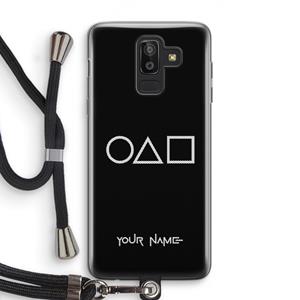 CaseCompany Squid Game: Samsung Galaxy J8 (2018) Transparant Hoesje met koord