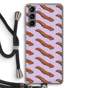 CaseCompany Bacon to my eggs #2: Samsung Galaxy S21 Transparant Hoesje met koord