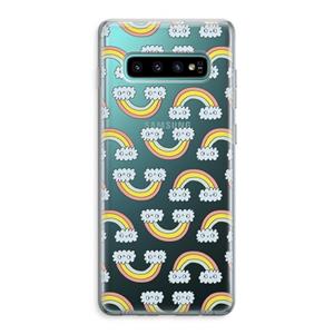 CaseCompany Regenboog: Samsung Galaxy S10 Plus Transparant Hoesje