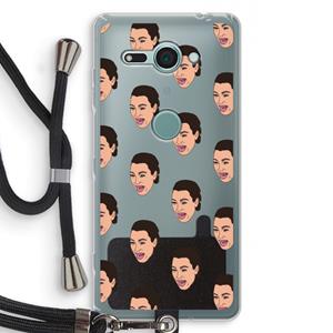 CaseCompany Ugly Cry Call: Sony Xperia XZ2 Compact Transparant Hoesje met koord