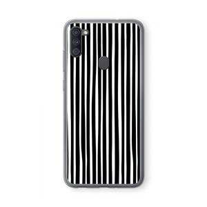 CaseCompany Stripes: Samsung Galaxy A11 Transparant Hoesje