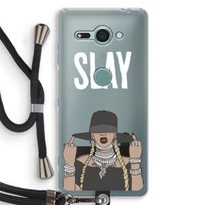 CaseCompany Slay All Day: Sony Xperia XZ2 Compact Transparant Hoesje met koord