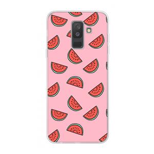 CaseCompany Watermeloen: Samsung Galaxy A6 Plus (2018) Transparant Hoesje