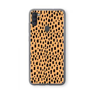 CaseCompany Panter: Samsung Galaxy A11 Transparant Hoesje