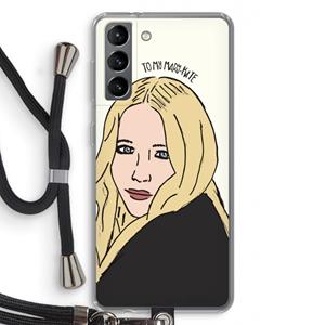 CaseCompany Mary Kate: Samsung Galaxy S21 Transparant Hoesje met koord