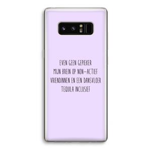 CaseCompany Tequila: Samsung Galaxy Note 8 Transparant Hoesje