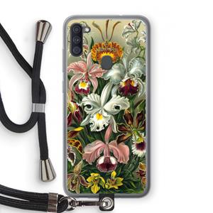 CaseCompany Haeckel Orchidae: Samsung Galaxy A11 Transparant Hoesje met koord