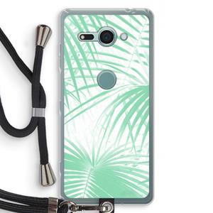 CaseCompany Palmbladeren: Sony Xperia XZ2 Compact Transparant Hoesje met koord