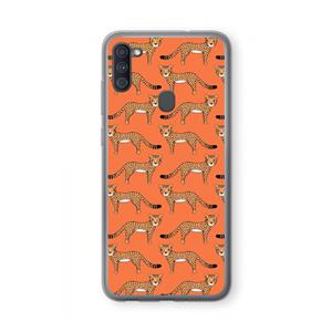 CaseCompany Cheetah: Samsung Galaxy A11 Transparant Hoesje