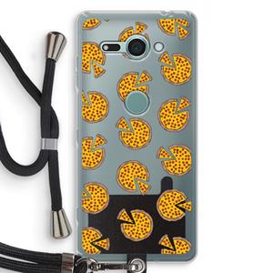 CaseCompany You Had Me At Pizza: Sony Xperia XZ2 Compact Transparant Hoesje met koord