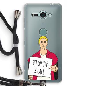 CaseCompany Gimme a call: Sony Xperia XZ2 Compact Transparant Hoesje met koord