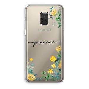 CaseCompany Gele bloemen: Samsung Galaxy A8 (2018) Transparant Hoesje