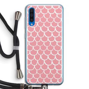 CaseCompany Dakpannetjes: Samsung Galaxy A50 Transparant Hoesje met koord