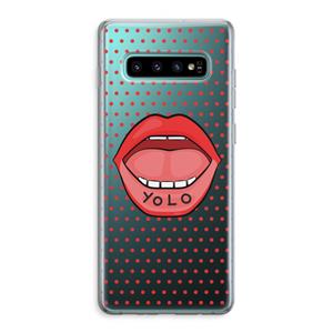 CaseCompany Yolo Denise: Samsung Galaxy S10 Plus Transparant Hoesje