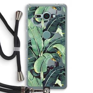 CaseCompany Bananenbladeren: Sony Xperia XZ2 Compact Transparant Hoesje met koord