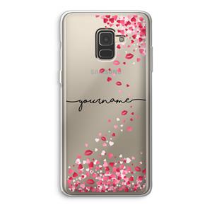 CaseCompany Hartjes en kusjes: Samsung Galaxy A8 (2018) Transparant Hoesje
