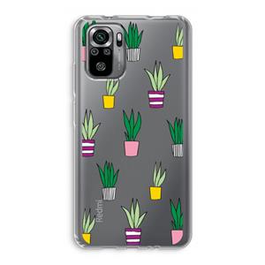CaseCompany Sanseveria: Xiaomi Redmi Note 10S Transparant Hoesje