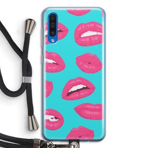 CaseCompany Bite my lip: Samsung Galaxy A50 Transparant Hoesje met koord