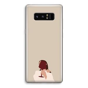 CaseCompany I drink wine: Samsung Galaxy Note 8 Transparant Hoesje