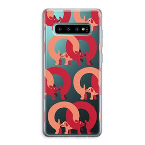 CaseCompany Dogs: Samsung Galaxy S10 Plus Transparant Hoesje