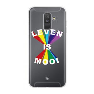 CaseCompany Het Leven Is Mooi: Samsung Galaxy A6 Plus (2018) Transparant Hoesje