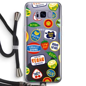CaseCompany Fruitsticker: Samsung Galaxy S8 Transparant Hoesje met koord