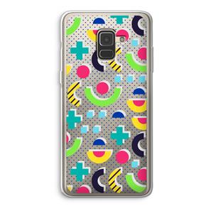 CaseCompany 8-bit N°1: Samsung Galaxy A8 (2018) Transparant Hoesje