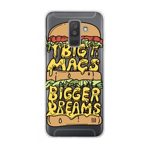 CaseCompany Big Macs Bigger Dreams: Samsung Galaxy A6 Plus (2018) Transparant Hoesje